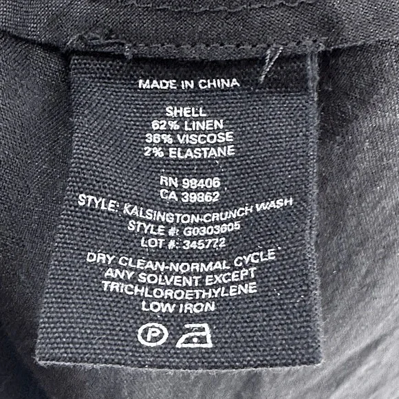 THEORY Kalsington Stretch Linen Blend A-line V-neck Sheath Dress • 6 • black - Picture 8 of 9